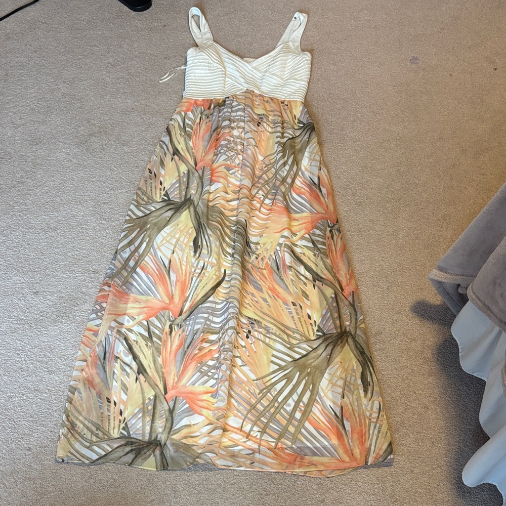 Tropical Print Maxi Dress